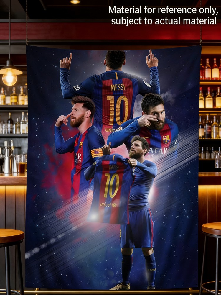 Wall Scroll Tapestry - Lionel Messi Barcelona # 10 Tapeçarias