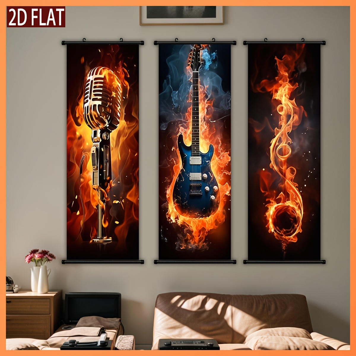 Tapeçaria em Rolo VIKAMA Flame - Wall Scroll Tapestry avaliação e preço