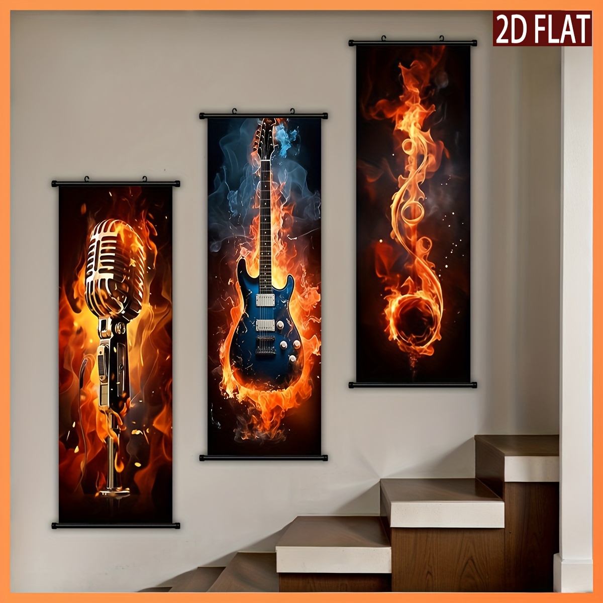 Tapeçaria em Rolo VIKAMA Flame - Wall Scroll Tapestry avaliação e preço