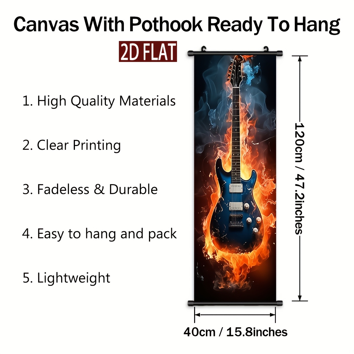 Tapeçaria em Rolo VIKAMA Flame - Wall Scroll Tapestry avaliação e preço